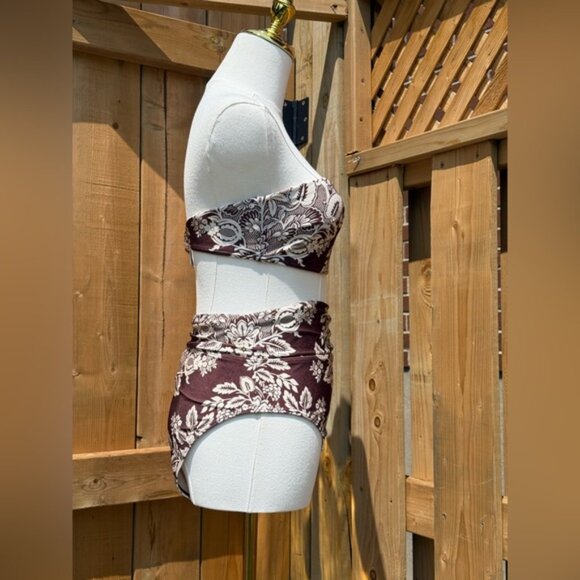 🆕 ZIMMERMANN 🧿 NWT Pink Floral-Print Bandeau, Scarf High Waist Pant Sz 1 US4/6 - Picture 9 of 16